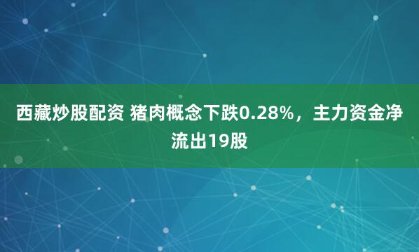 西藏炒股配资 猪肉概念下跌0.28%，主力资金净流出19股